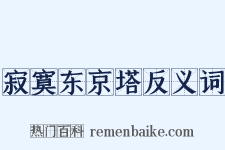 寂寞东京塔反义词是什么意思的图片